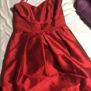 Red cocktail dress WITH POCKETS
